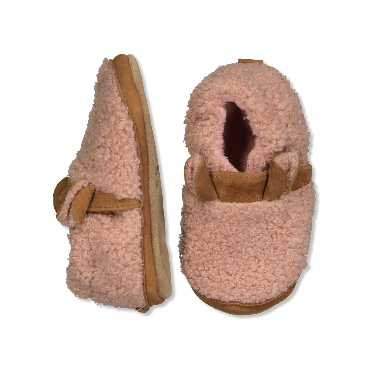 Fuzzy teddy slippers