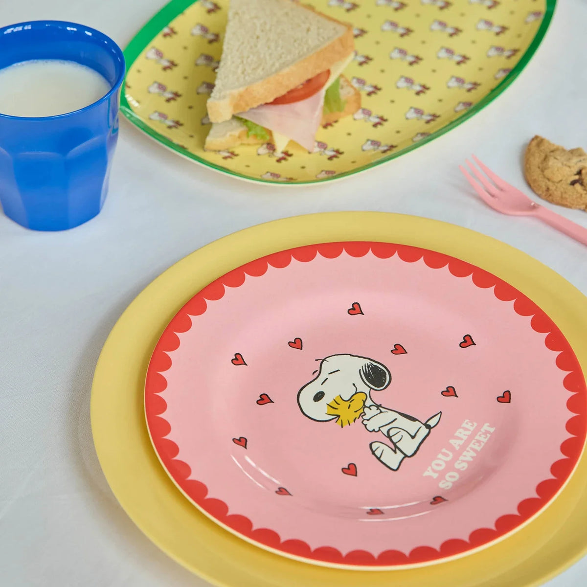 Melamine snoopy Plate
