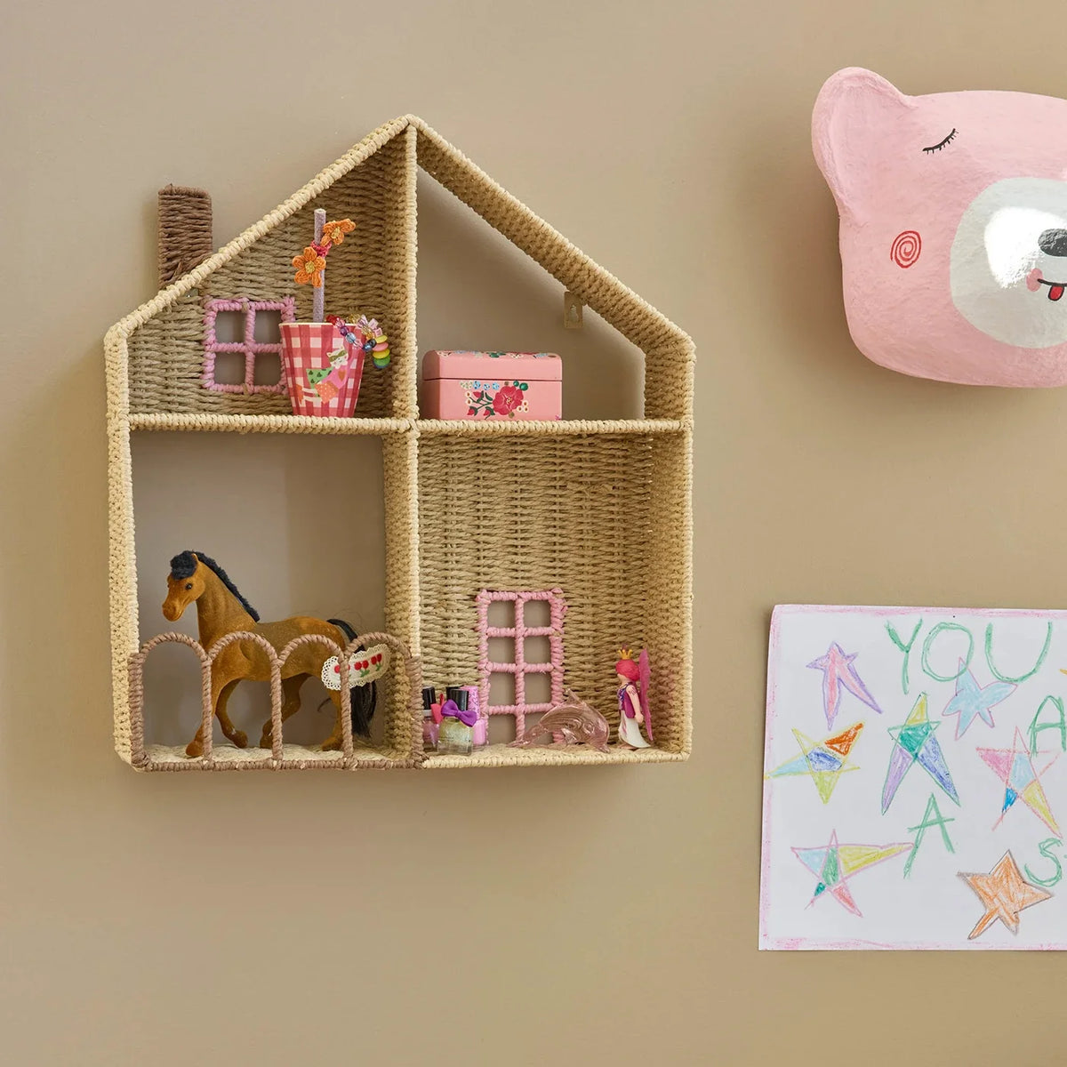 Paper rope Shelves