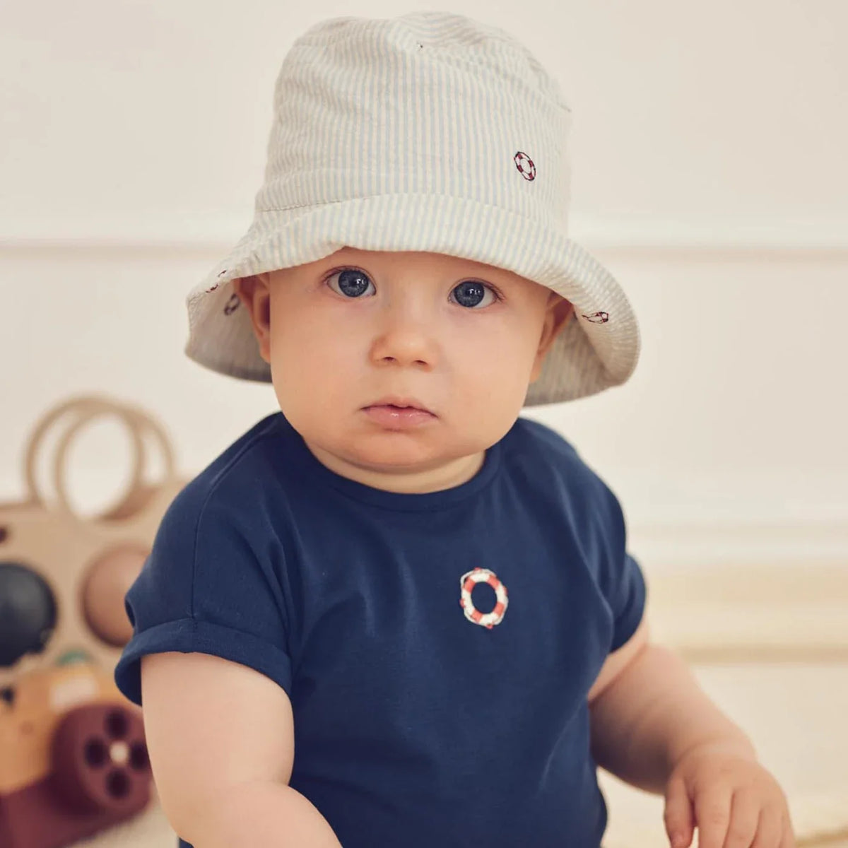 Seersucker Sun hat