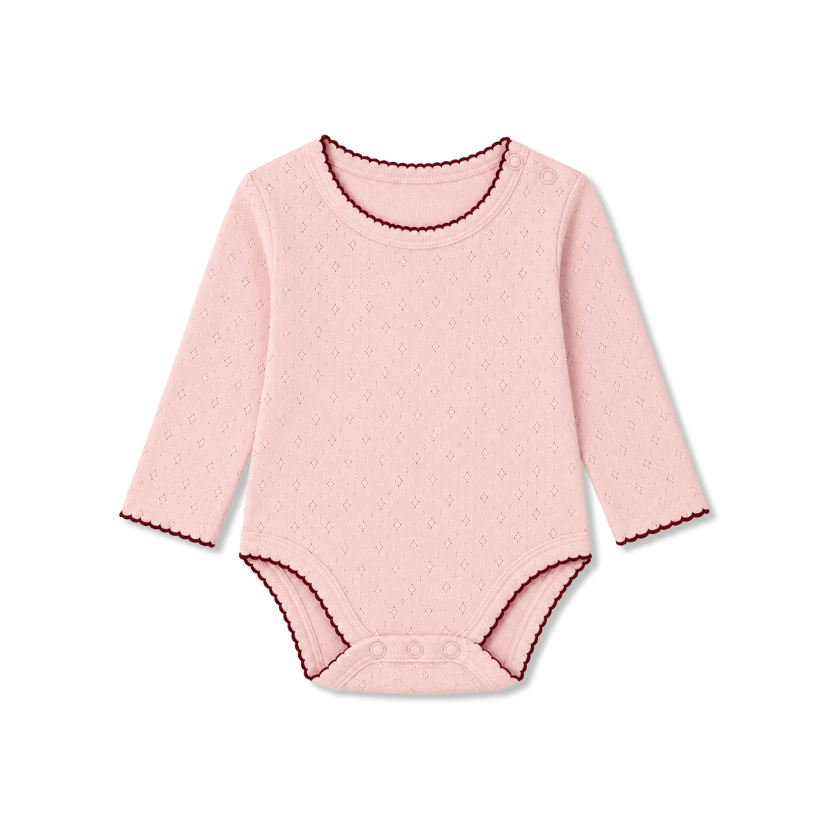 Pointelle blush Bodysuit